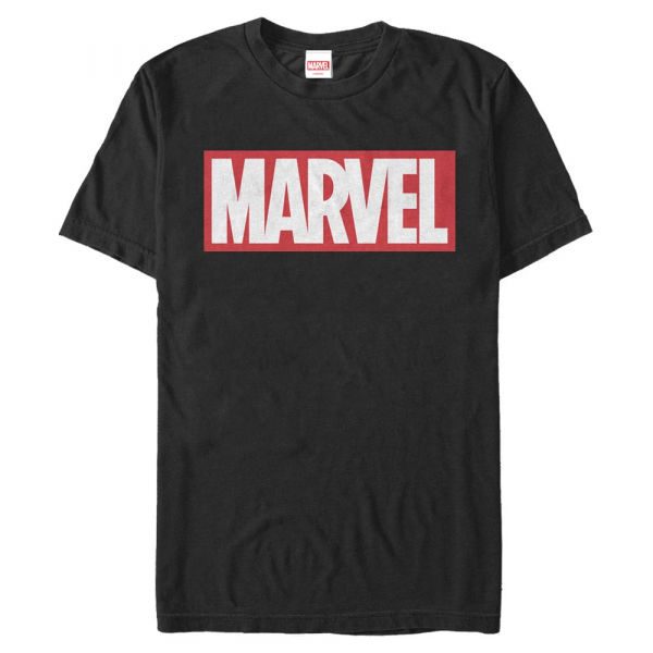 Marvel - Logo Brick - Homme T-shirt - Noir - Devant