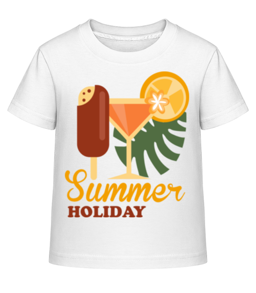 Summer Holiday Logo - Kinder Shirtinator T-Shirt - Weiß - Vorne