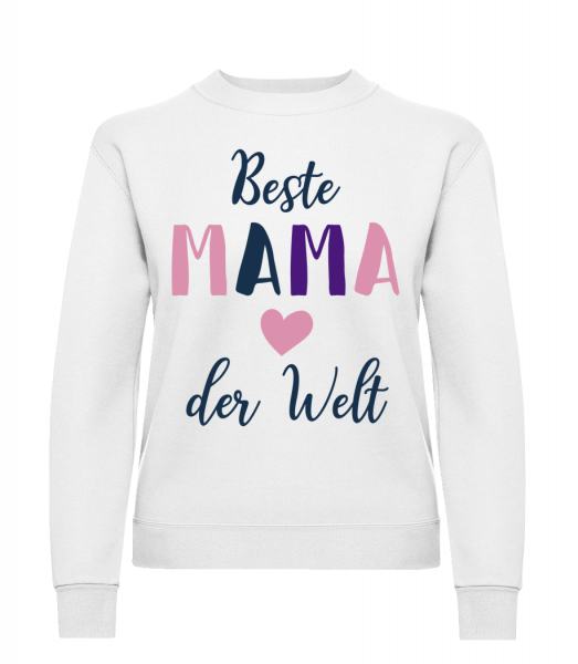 Beste Mama Der Welt - Frauen Pullover - Weiß - Vorn