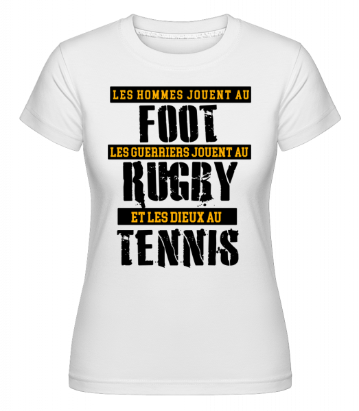 Les Dieux Jouent Au Tennis -  T-shirt Shirtinator femme - Blanc - Devant