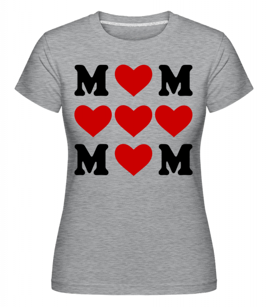 Liebe Mama Herzen - Shirtinator Frauen T-Shirt - Grau meliert - Vorn