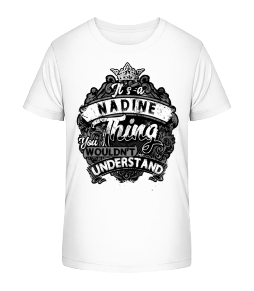 It's A Nadine Thing - Kinder Bio T-Shirt Stanley Stella - Weiß - Vorne