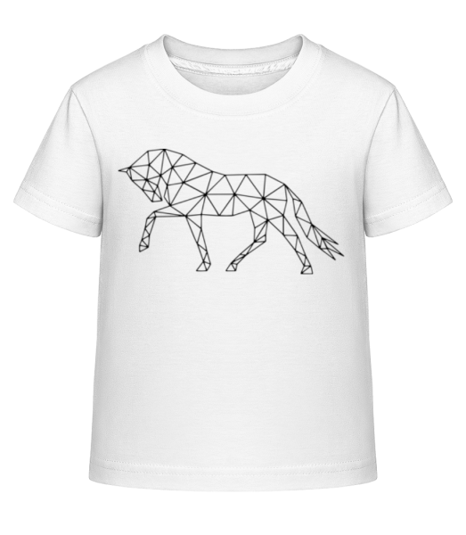 Polygon Pferd - Kinder Shirtinator T-Shirt - Weiß - Vorne