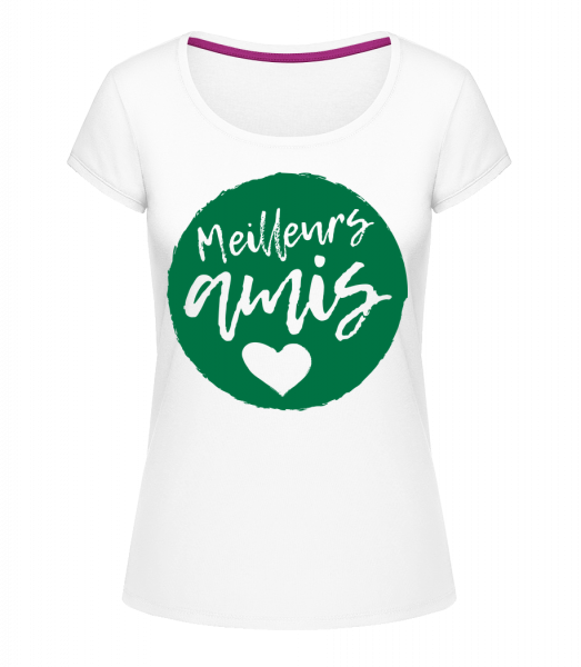 Meilleurs Amis - T-shirt à col rond Megan - Blanc - Devant