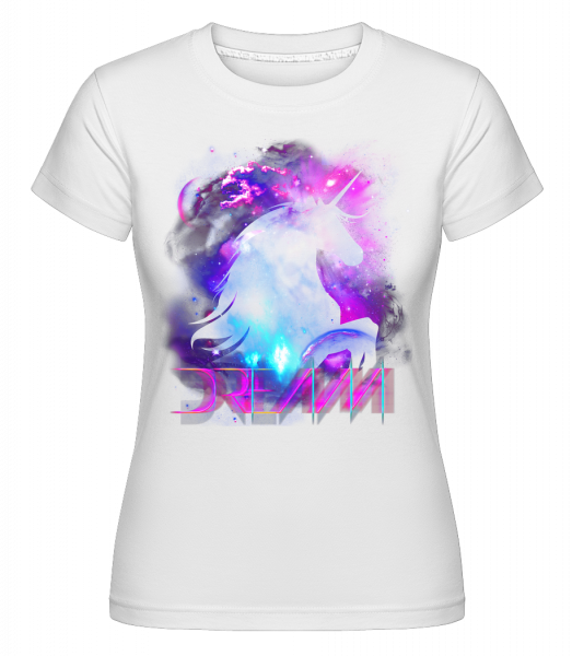 Dream Unicorn -  T-shirt Shirtinator femme - Blanc - Devant
