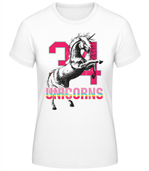 34 Unicorns - T-shirt standard Femme - Blanc - Devant