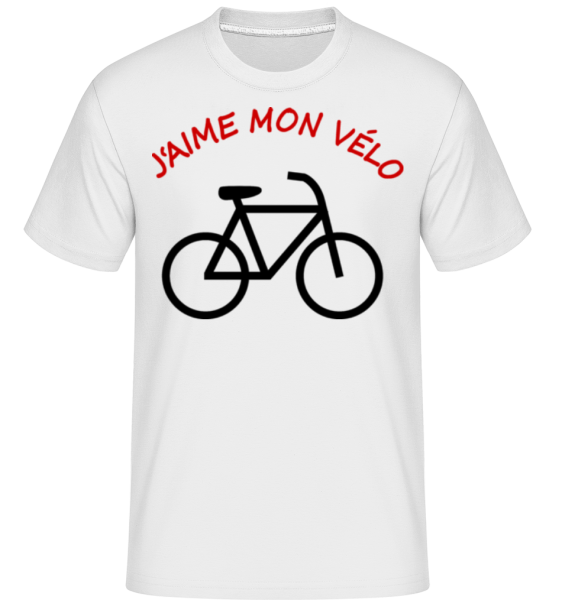 J'Aime Mon Vélo -  T-Shirt Shirtinator homme - Blanc - Devant