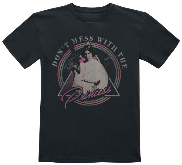 Star Wars - Princezna Leia Dont Mess - Enfant T-shirt - Noir - Devant
