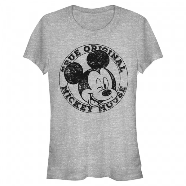 Disney Classics - Micky Maus - Mickey Mouse Original Mickey - Frauen T-Shirt - Grau meliert - Vorne