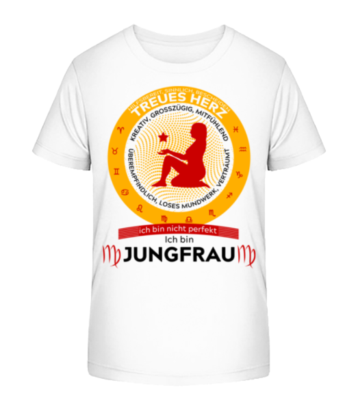 Sternzeichen Jungfrau - Kinder Bio T-Shirt Stanley Stella - Weiß - Vorne