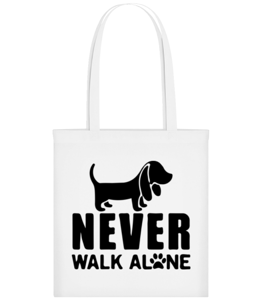Never Walk Alone Dog - Tote Bag - Blanc - Devant