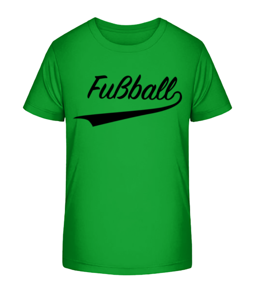 Fussball Schriftzug - Kinder Bio T-Shirt Stanley Stella - Grün - Vorne