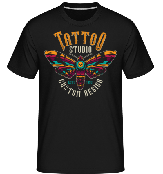 Tattoo Studio Custom Design - Shirtinator Männer T-Shirt - Schwarz - Vorne