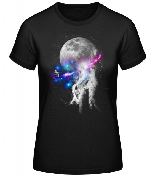 Astronaute Et Galaxie - T-shirt standard Femme - Noir - Devant