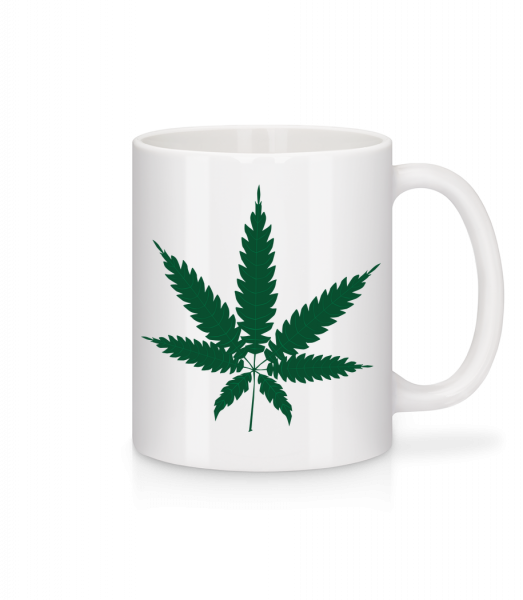 Cannabis - Mug en céramique blanc - Blanc - Devant