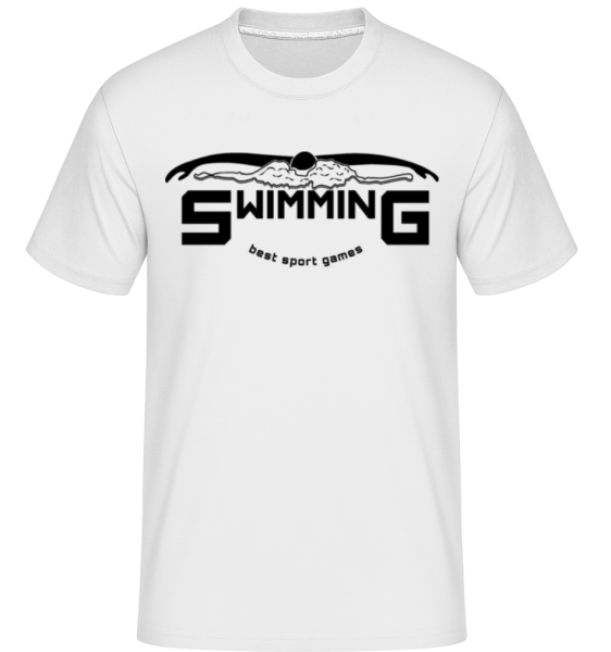 Swimming Sign - Shirtinator Männer T-Shirt - Weiß - Vorne