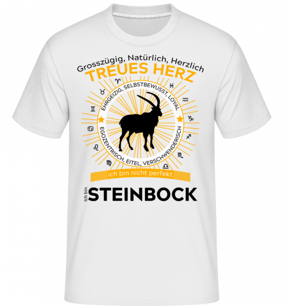 Sternzeichen Steinbock - Shirtinator Männer T-Shirt - Weiß - Vorn