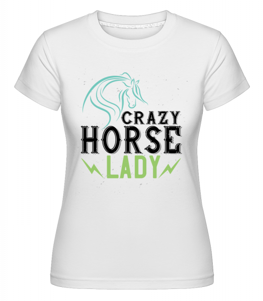 Crazy Horse Lady -  T-shirt Shirtinator femme - Blanc - Devant