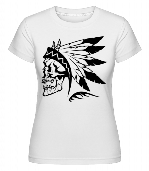 Wild West Skull -  T-shirt Shirtinator femme - Blanc - Devant