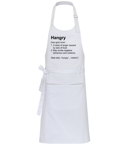 Hangry Definition - Tablier professionnel - Blanc - Devant