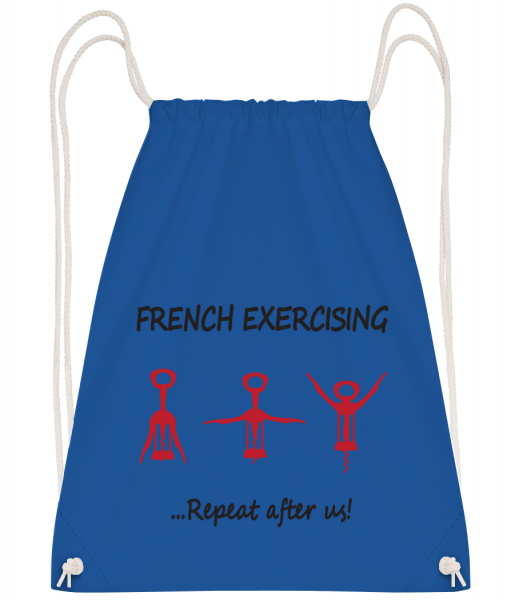 French Exercising - Sac à dos Drawstring - Bleu royal - Devant