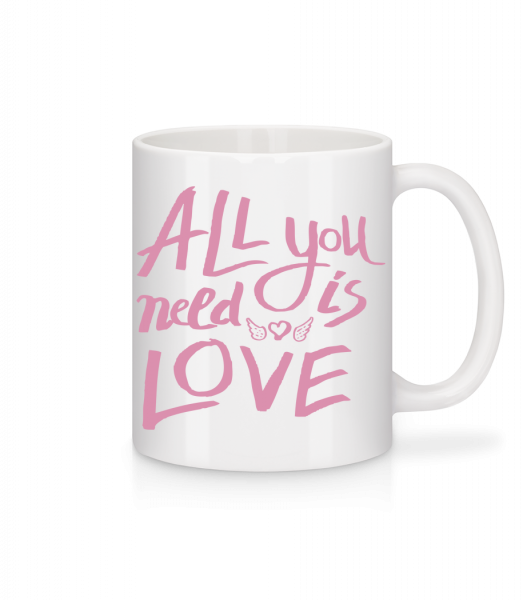All You Need Is Love - Mug en céramique blanc - Blanc - Devant