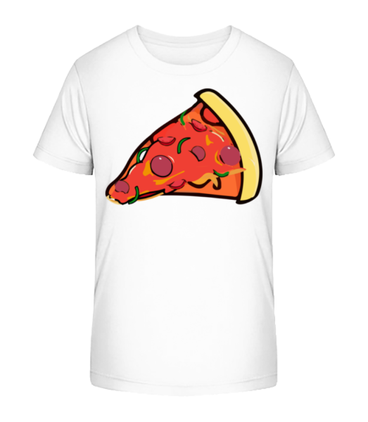 Pizza Slice - Kinder Bio T-Shirt Stanley Stella - Weiß - Vorne
