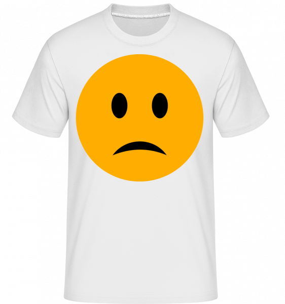 Sad Smiley - Shirtinator Männer T-Shirt - Weiß - Vorn