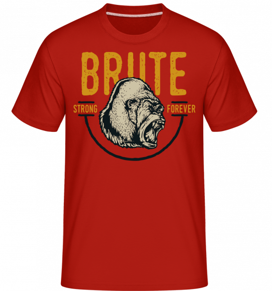 Brute Gorrila - Shirtinator Männer T-Shirt - Rot - Vorn