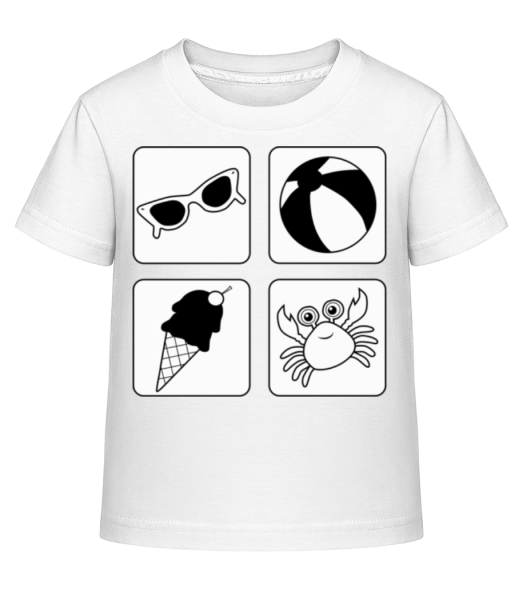 Été D'Enfants - T-shirt shirtinator Enfant - Blanc - Devant