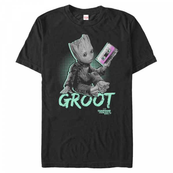 Marvel - Groot Neon Baby - Männer T-Shirt - Schwarz - Vorne