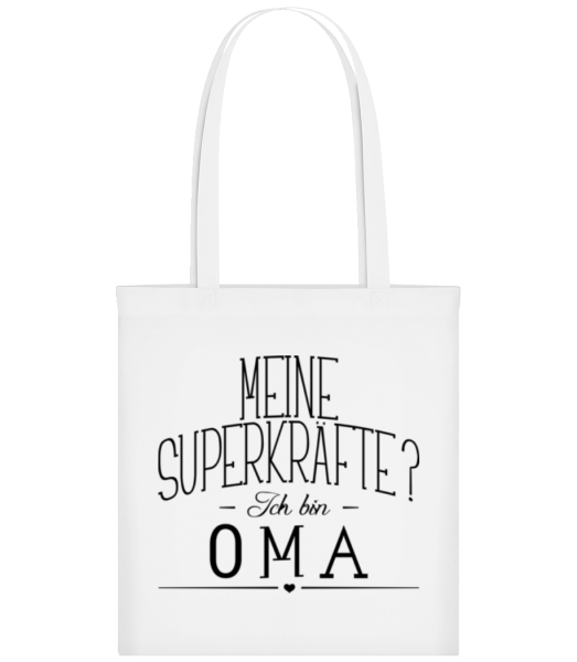 Superkräfte Oma - Stofftasche - Weiß - Vorne