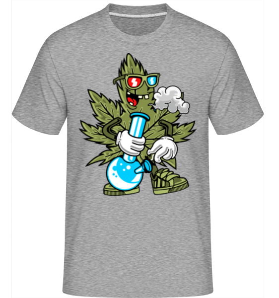 Cannabis Smoking - Shirtinator Männer T-Shirt - Grau meliert - Vorne