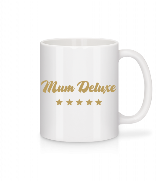 Mum Deluxe - Beige - Mug en céramique blanc - Blanc - Devant