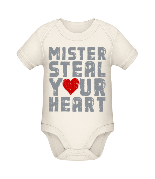 Mister Steal Your Heart - Baby Bio Strampler - Creme - Vorne