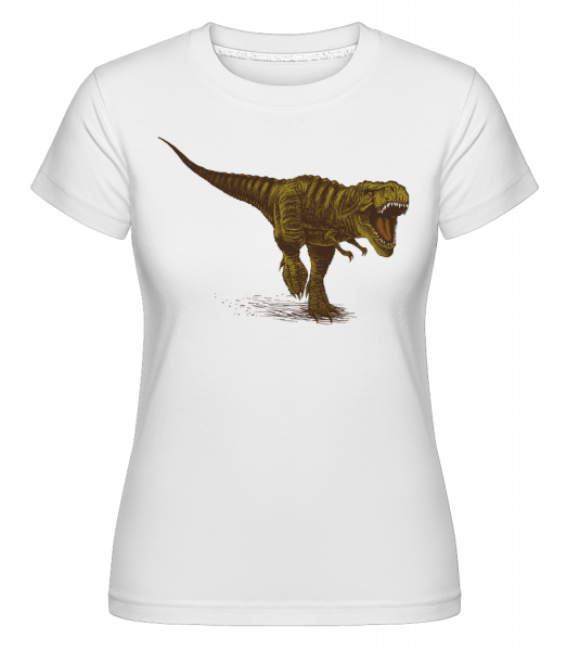 T-Rex - Shirtinator Frauen T-Shirt - Weiß - Vorn