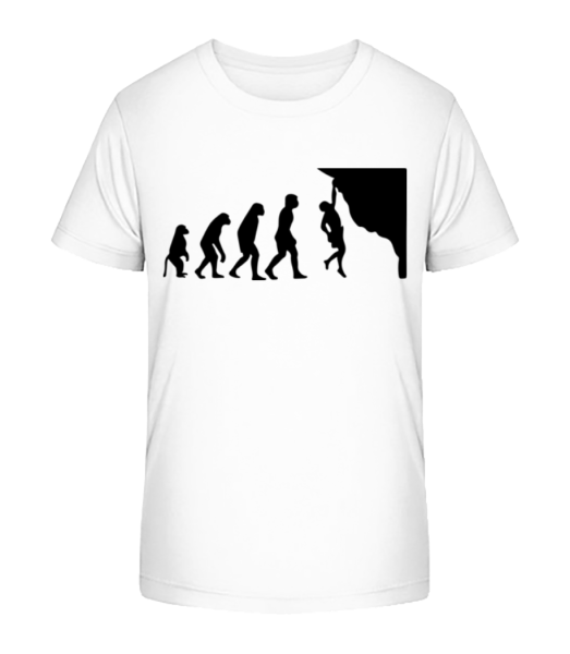Bouldern Evolution - Kinder Bio T-Shirt Stanley Stella - Weiß - Vorne