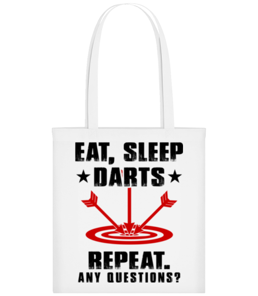 Eat Sleep Darts Repeat - Tote Bag - Blanc - Devant