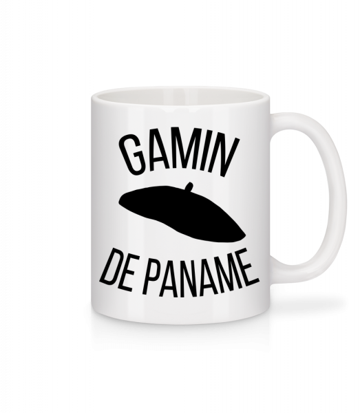 Gamin De Paname - Mug en céramique blanc - Blanc - Devant