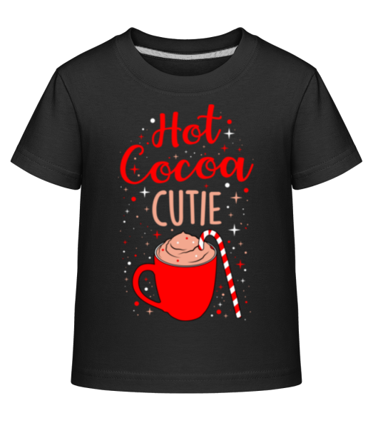 Hot Cocoa Cutie - Kinder Shirtinator T-Shirt - Schwarz - Vorne