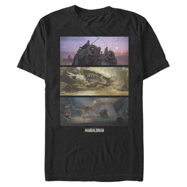 Star Wars - The Mandalorian - Skupina Epic Story - Homme T-shirt - Noir - Devant