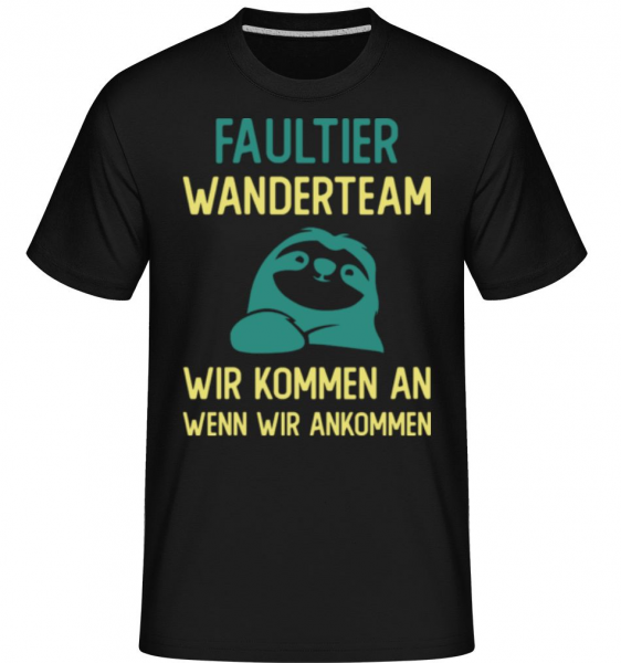 Faultier Wanderteam - Shirtinator Männer T-Shirt - Schwarz - Vorne