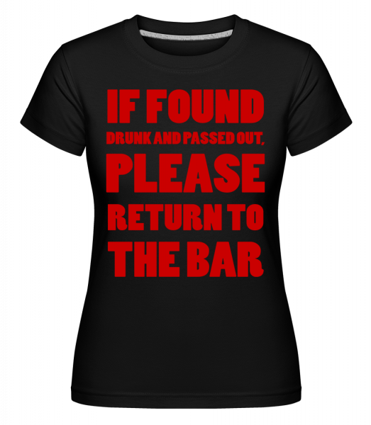 Please Return To The Bar -  T-shirt Shirtinator femme - Noir - Devant