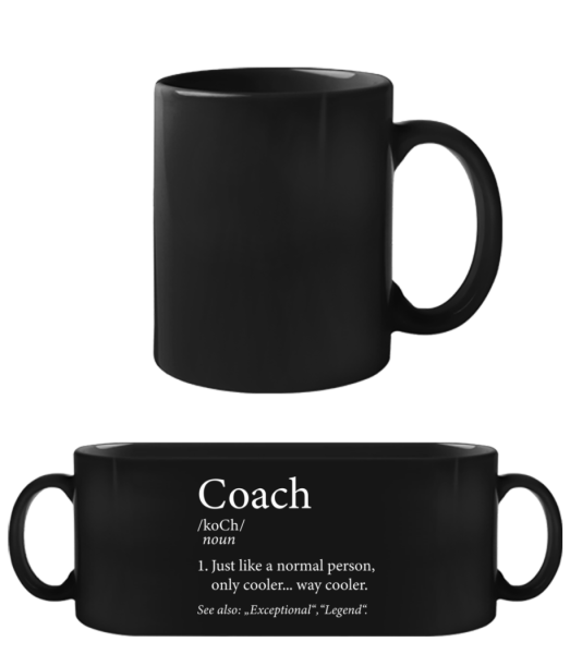 Coach Definition 2 - Schwarze Tasse - Schwarz - Vorne