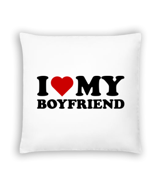 I Love My Boyfriend - Coussin - Blanc - Devant