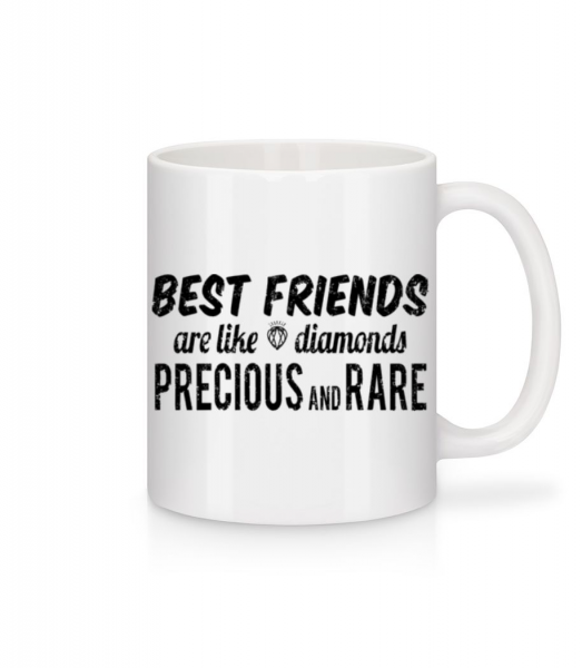 Best Friends Are Like Diamonds - Mug en céramique blanc - Blanc - Devant