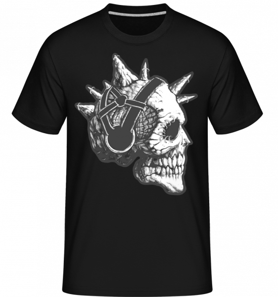 Punk Tête De Mort -  T-Shirt Shirtinator homme - Noir - Devant