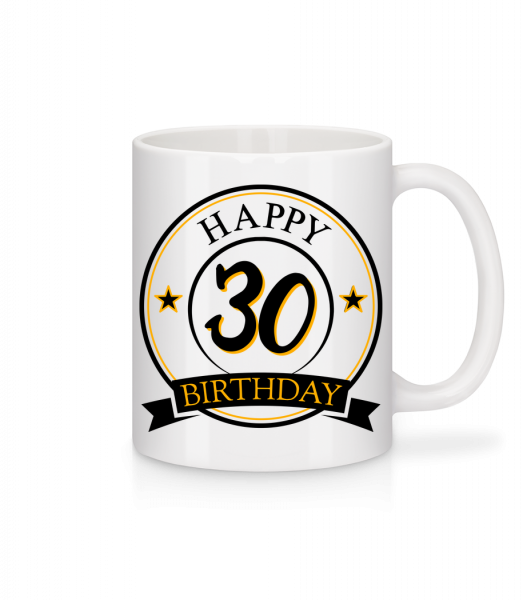 Happy Birthday 30 - Mug en céramique blanc - Blanc - Devant