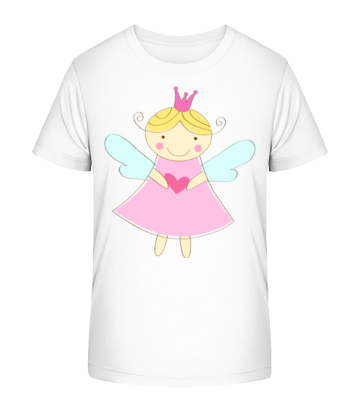 Kleine Fee Prinzessin - Kinder Bio T-Shirt Stanley Stella - Weiß - Vorne