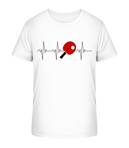 Tischtennis Herzschlag - Kinder Bio T-Shirt Stanley Stella - Weiß - Vorne